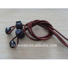 Elastic cord with plastic stopper for garments